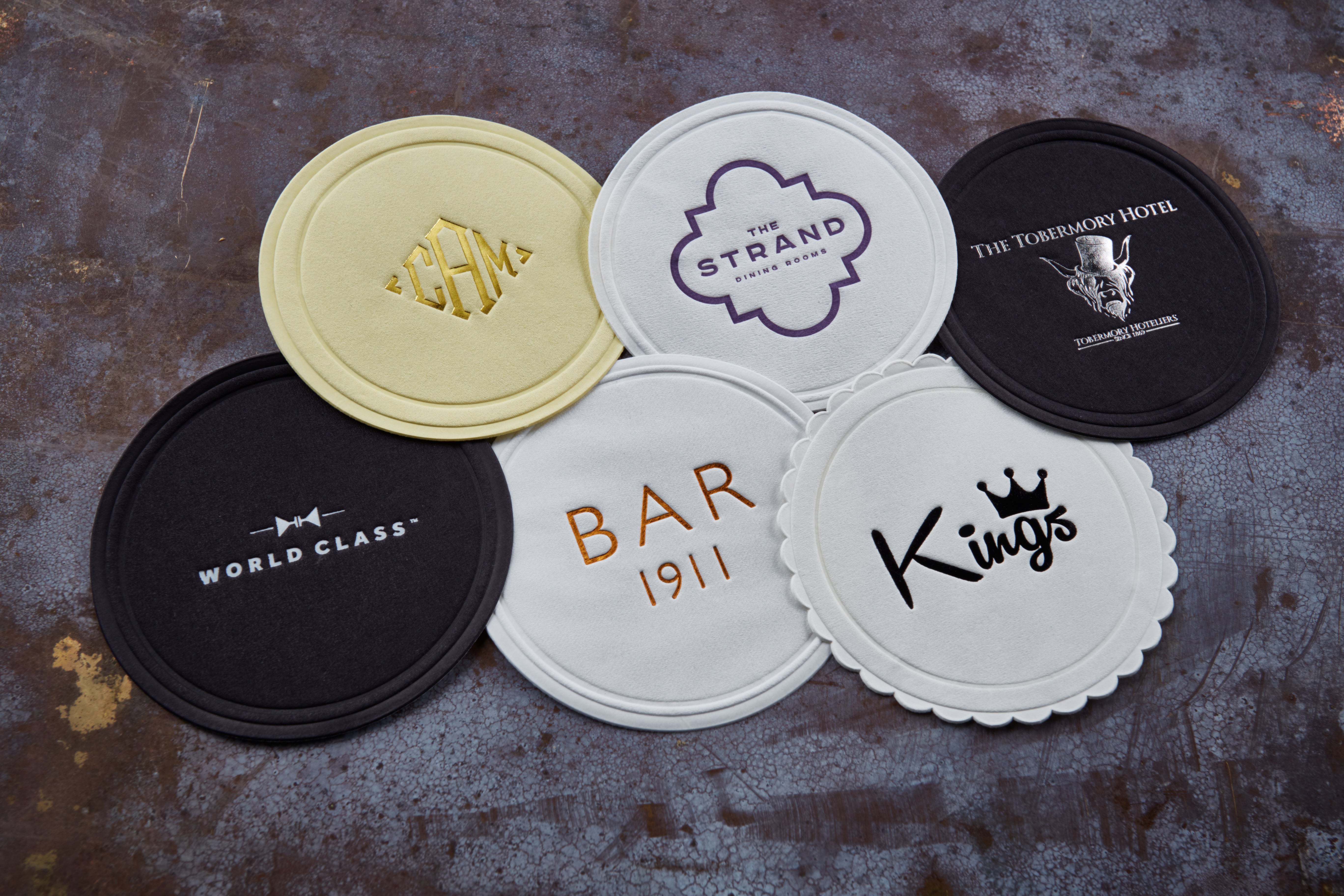 Custom Coasters, Paper Coasters for Drinks